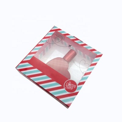 custom logo PE PVC PET  fold plastic Box with perfume tray