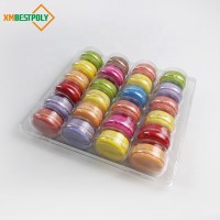 24 Macaron Blister Tray Clear Plastic Clamshell for Chocolates Cookies